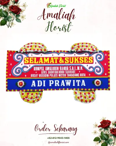 Karangan Bunga Ucapan Selamat di Tomo